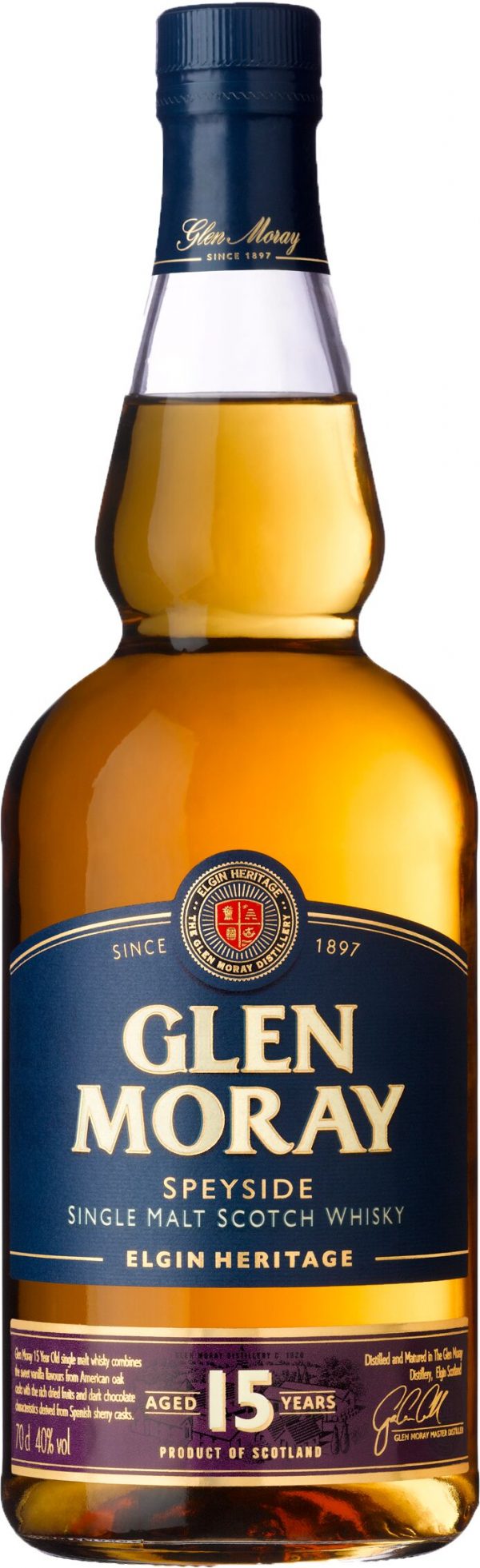 Glen Moray Elgin Heritage 15 Years Old Speyside Single Malt 70cl