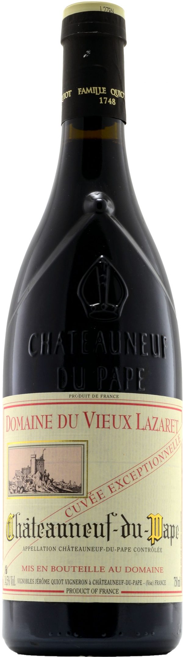 Jerome Quiot Chateaneuf-du-Pape Domaine du Vieux Lazaret Cuvee Exceptionnelle Rouge 75cl