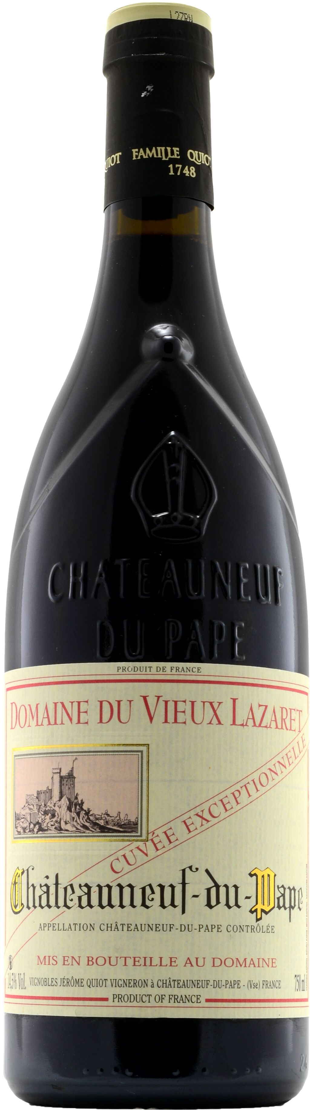 Jerome Quiot Chateaneuf-du-Pape Domaine du Vieux Lazaret Cuvee Exceptionnelle Rouge 75cl