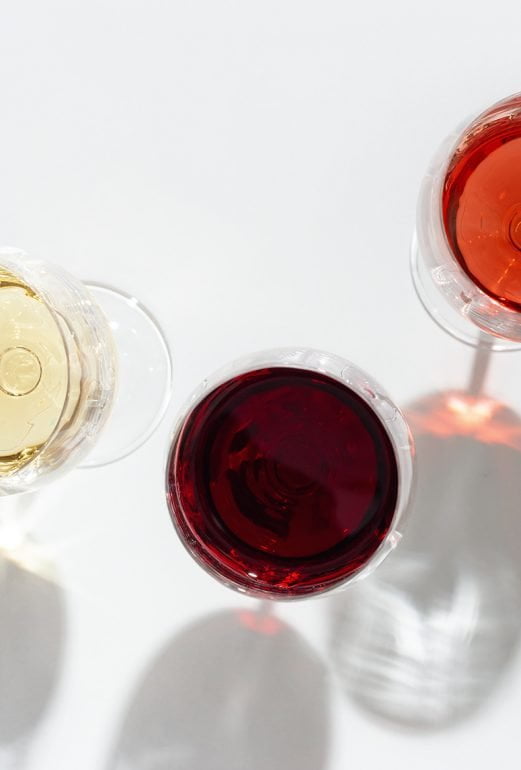 Assorted wines in glass