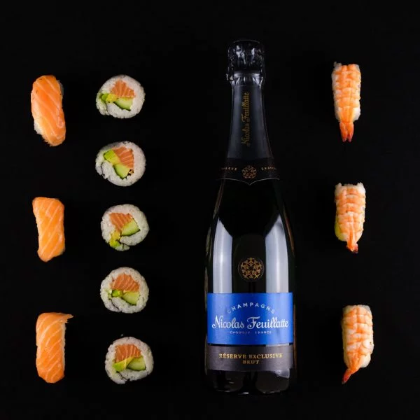 Nicolas Feuillatte excxlusive brut ja sushi