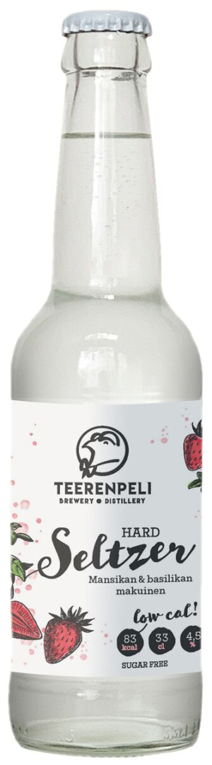 Teerenpeli Hard Seltzer Mansikka-Basilika